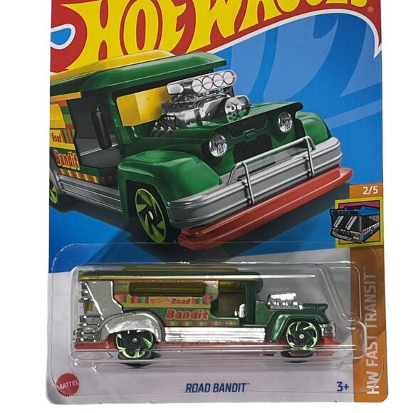 Hot Wheels Road Bandit • HW Fast Transit • 2024 Mainline • Green Diecast Car - Picture 1 of 6